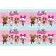 LOL88B Foaie de zahar braulete LOL SURPRISE DOLLS 29x20cm